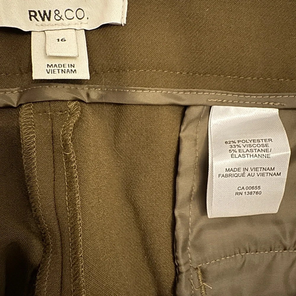 RW&CO. Dark Olive Wide Leg Pants - Picture 3 of 4